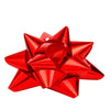 Étoiles adhésives rouges finition miroir brillant pour emballage de Noël