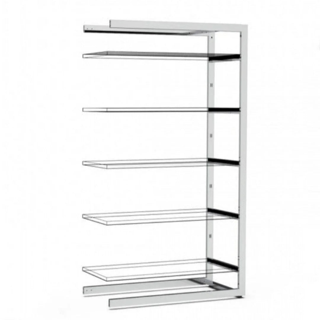 Extension Bigshop H185 cm configuration 5 rayons, largeur 107 cm, pour agencement magasin professionnel