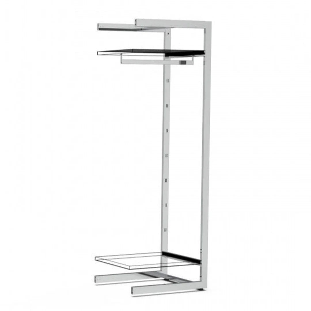 Extension Bigshop H185 cm 2 rayons et barre penderie, largeur 67 cm, finition métal professionnel