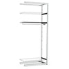 Extension Bigshop H240 cm – largeur 102,2 cm, 3 rayons et 1 barre penderie, finition chromée