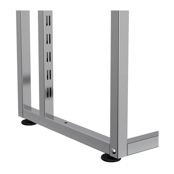 Détail d'assemblage de l'extension Triplo H246 cm sur structure autoportante pour magasin