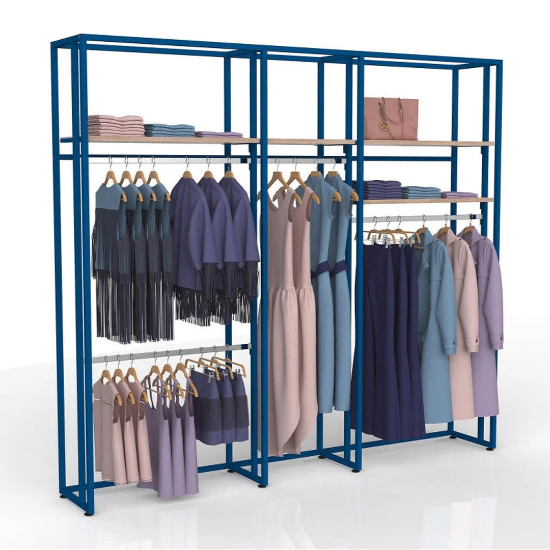 Extension système Triplo autoportant H246 cm finition noir mat, largeur 107 cm