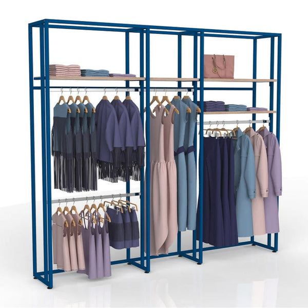Extension système Triplo autoportant H246 cm finition noir mat, largeur 107 cm