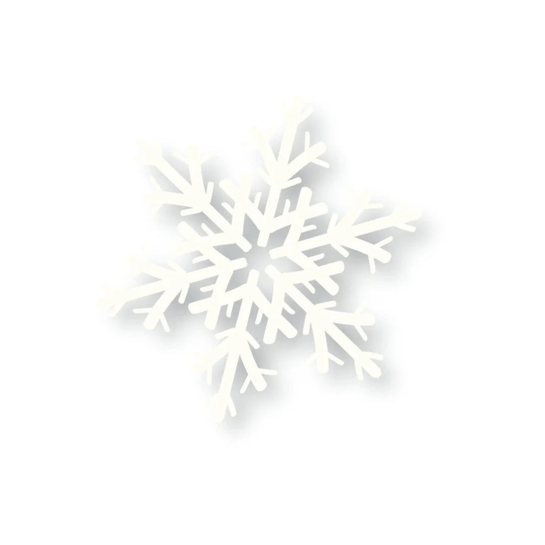 Flocon de neige blanc en PVC à suspendre 42 x 48 cm pour décoration de vitrine de magasin à Noël