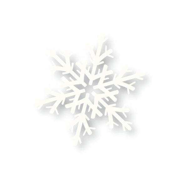Flocon de neige blanc en PVC à suspendre 42 x 48 cm pour décoration de vitrine de magasin à Noël