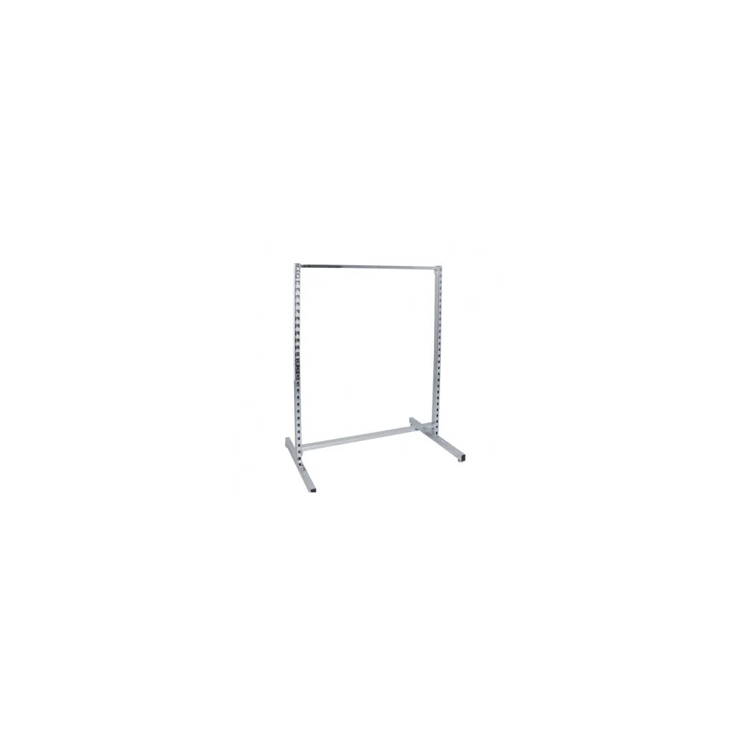 Gondole lourde crémaillère professionnelle largeur 120 cm, finition noir mat, usage magasin
