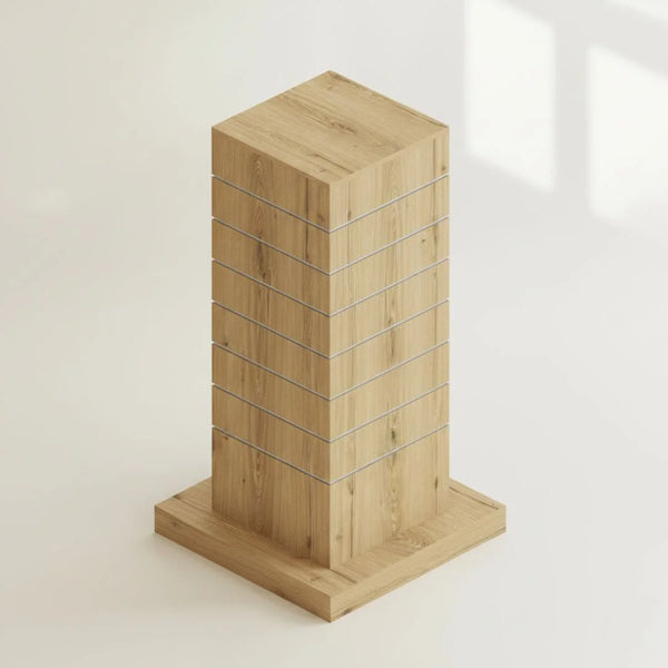 Gondole rainurée cube 145x80x80 cm pour agencement magasin, vue d'ensemble