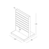 Gondole rainurée double face hauteur 145 cm pour boutique ou commerce