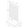 Gondole rainurée double face hauteur 190 cm pour agencement magasin