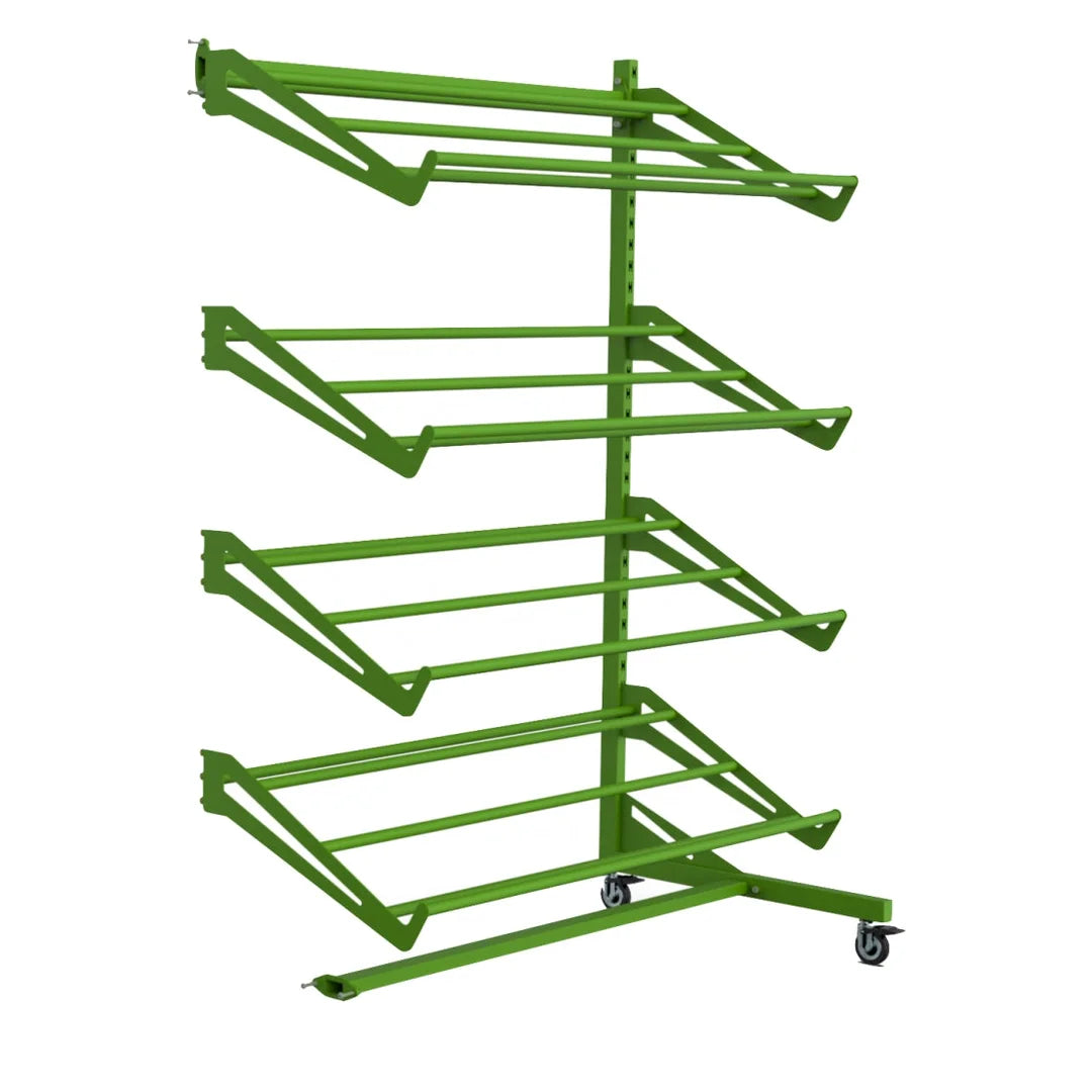 Détail structure modulaire gondole ST330 pour cagettes, rayonnage fruits et légumes professionnel
