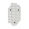 Grille murale métal noir mat 90 × 140 cm pour agencement commerce
