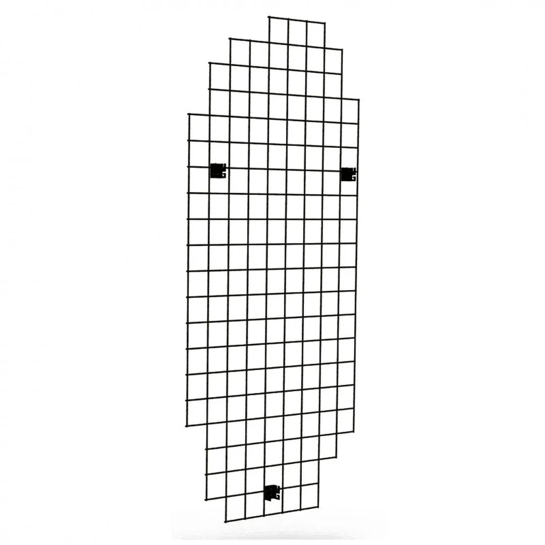 Grille murale métal noir mat 90 × 200 cm, fixation murale ou plafond