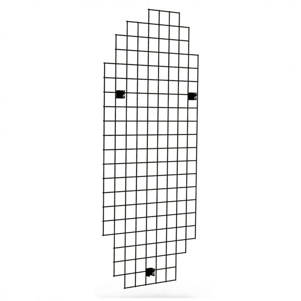 Grille murale métal noir mat 90 × 200 cm, fixation murale ou plafond