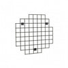 Grille murale métal noir mat 90 × 90 cm, compatible accessoires grille