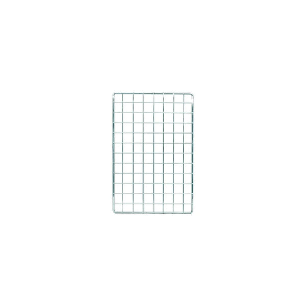 Grille de présentation à carrés 5x5 cm finition chromée pour magasin — DittaDisplay