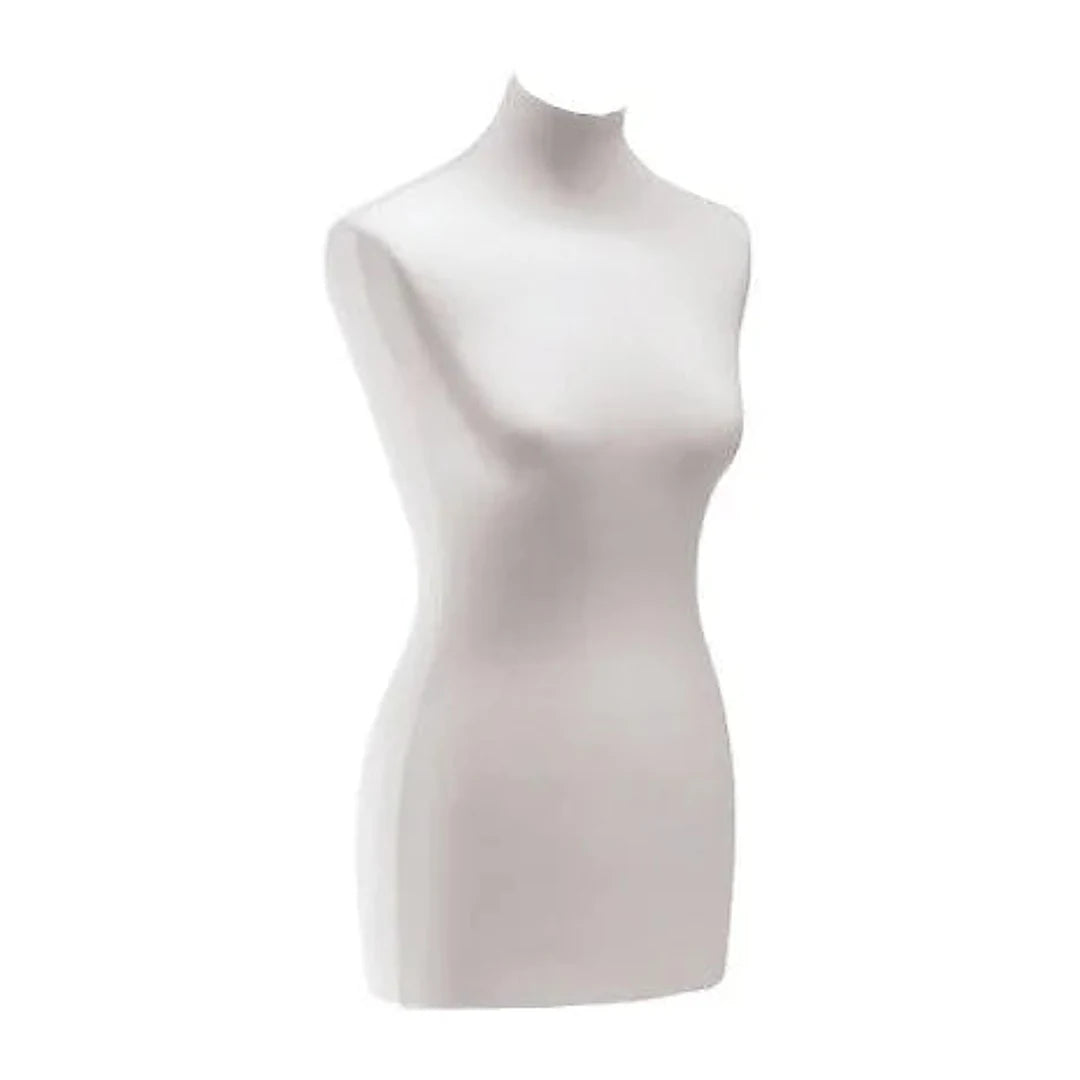 Housse pour buste mannequin femme coloris blanc, jersey élastique, usage boutique professionnel