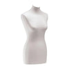 Housse pour buste mannequin femme coloris blanc, jersey élastique, usage boutique professionnel
