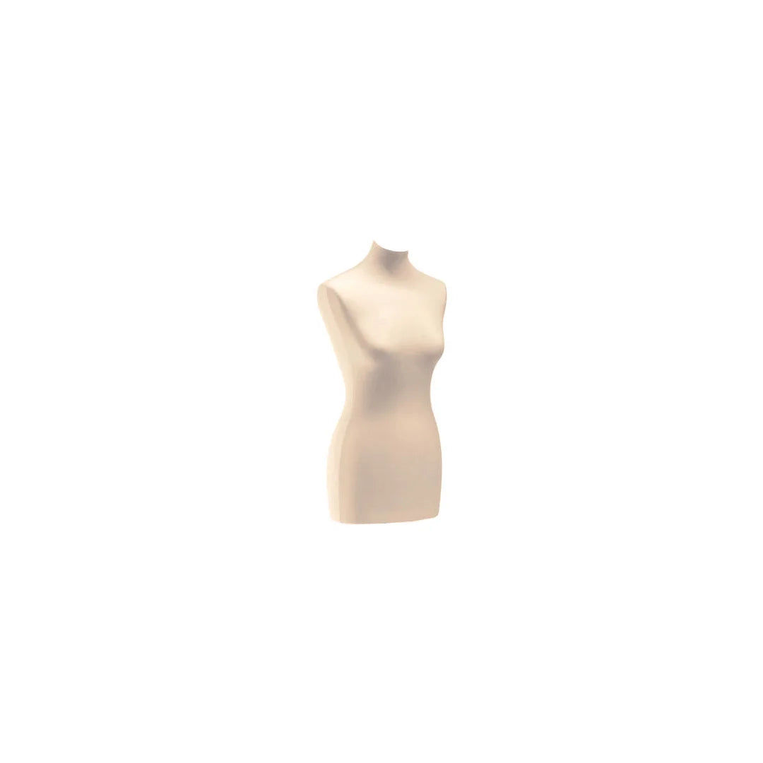 Housse de remplacement pour buste mannequin femme, coloris écru, jersey élastique taille unique