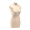 Housse de remplacement pour buste mannequin femme, coloris écru, jersey élastique taille unique
