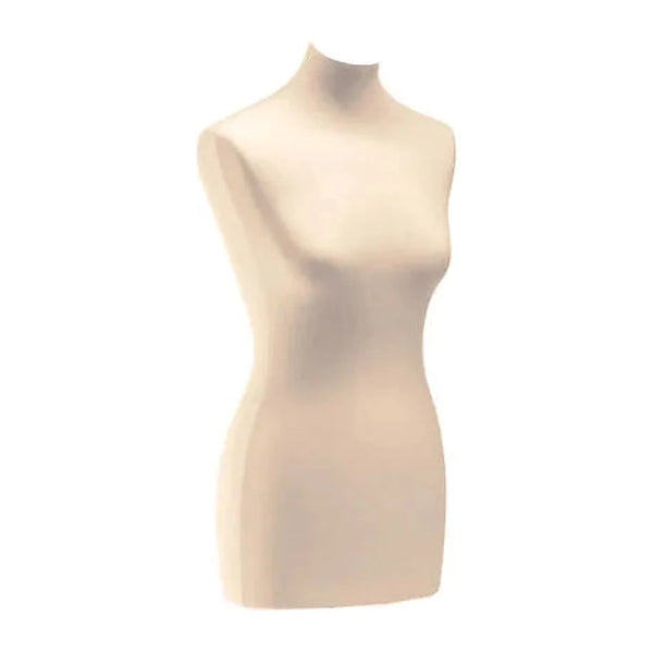 Housse de remplacement pour buste mannequin femme, coloris écru, jersey élastique taille unique