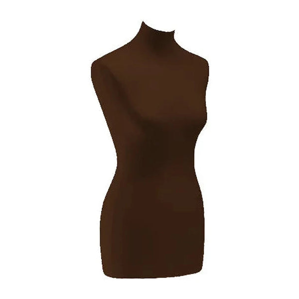 Housse de remplacement buste femme coloris marron, matière jersey élastique, taille unique standard
