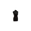 Housse buste mannequin femme coloris noir, jersey élastique ajusté pour présentation en magasin