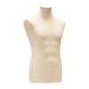 Housse buste mannequin homme coloris écru, jersey élastique, compatible bustes standards magasin