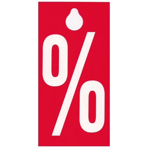 Etiquettes pour cintre "%"