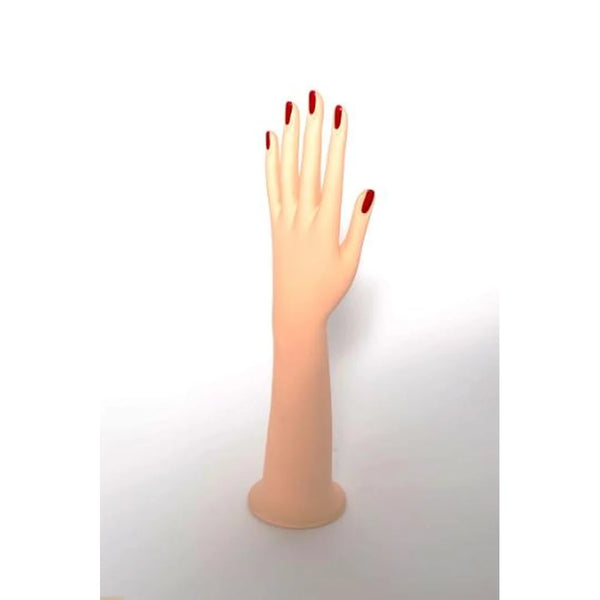 Main femme présentoir bijoux et onglerie finition chair, hauteur 34 cm