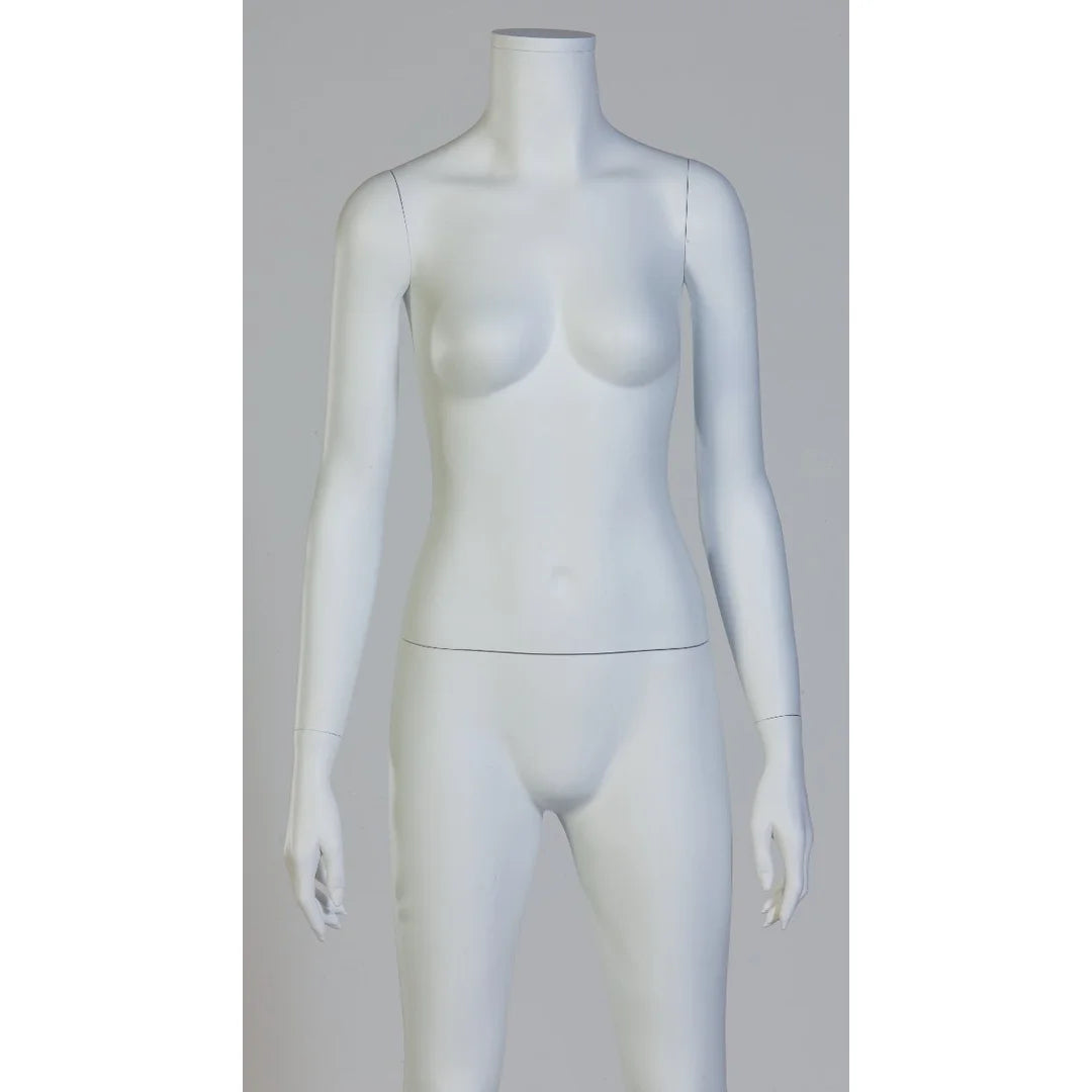 Mannequin femme complet blanc glossy pour vitrine de magasin et concept store