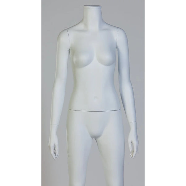 Mannequin femme complet blanc glossy pour vitrine de magasin et concept store