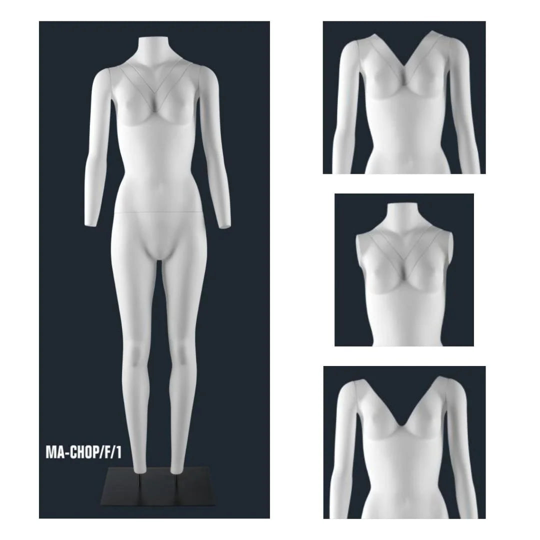 Mannequin ghost photo blanc mat femme pour prises de vue e-commerce et prêt-à-porter
