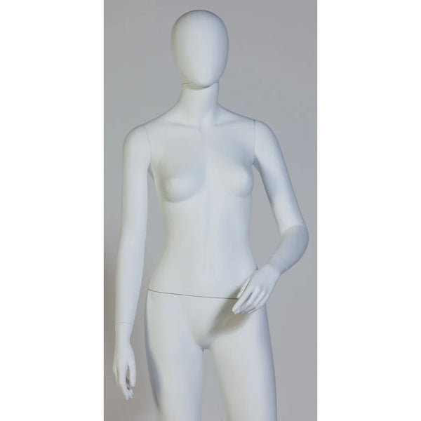 Mannequin vitrine femme blanc mat corps entier 180 cm pour boutique prêt-à-porter