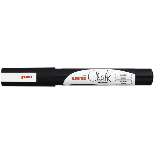 Marqueur craie noir pointe ronde 0.9-1.3 mm pour étiquetage et affichage vitrine