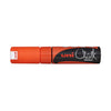 Marqueur craie Uni Chalk pointe biseau 8 mm couleur orange pour affichage en point de vente