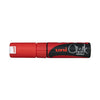 Marqueur craie Uni Chalk pointe biseau 8 mm couleur rouge, effaçable chiffon humide