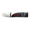 Marqueur craie Uni Chalk Marker blanc, pointe biseau 15 mm, pour ardoise et vitrine