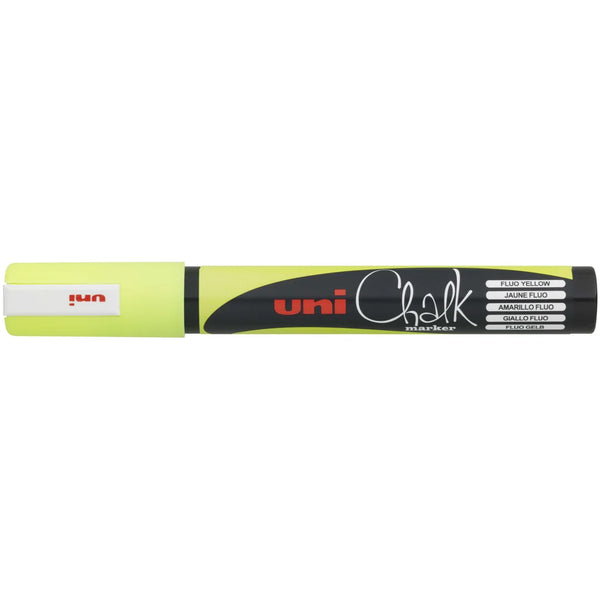 Marqueur craie Uni Chalk Marker coloris jaune, pointe ronde