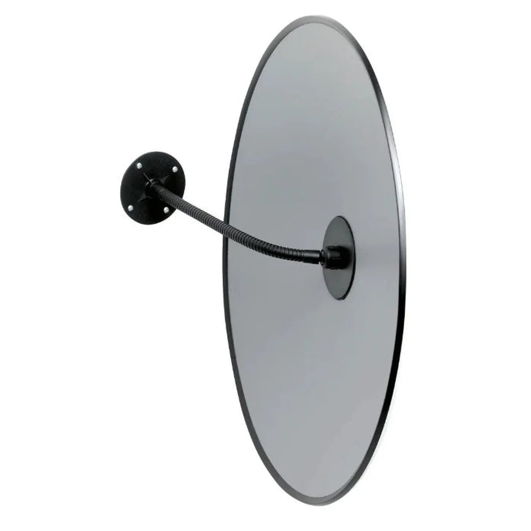 Détail du système de fixation du miroir convexe 75 cm — vue de dos