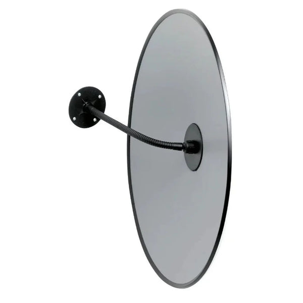 Détail du système de fixation du miroir convexe 75 cm — vue de dos