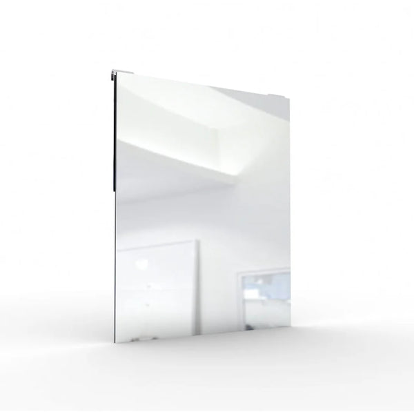 Miroir 35×50 cm finition noir mat avec crochets pour grille fer à béton – agencement boutique