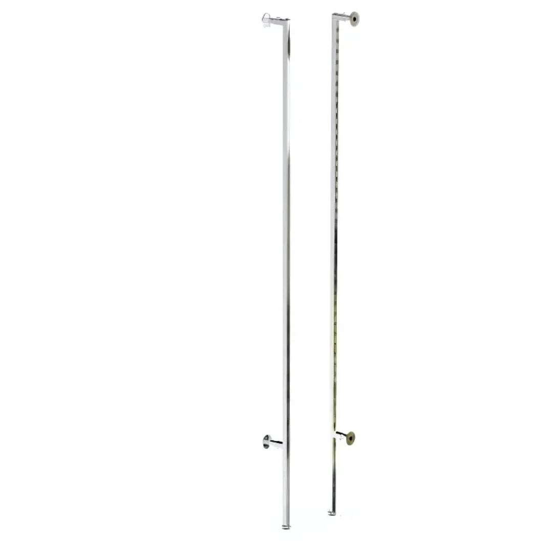 Détail fente 8×30 mm du montant mural PaginePali41 fixation arrière H 240 cm pour agencement boutique