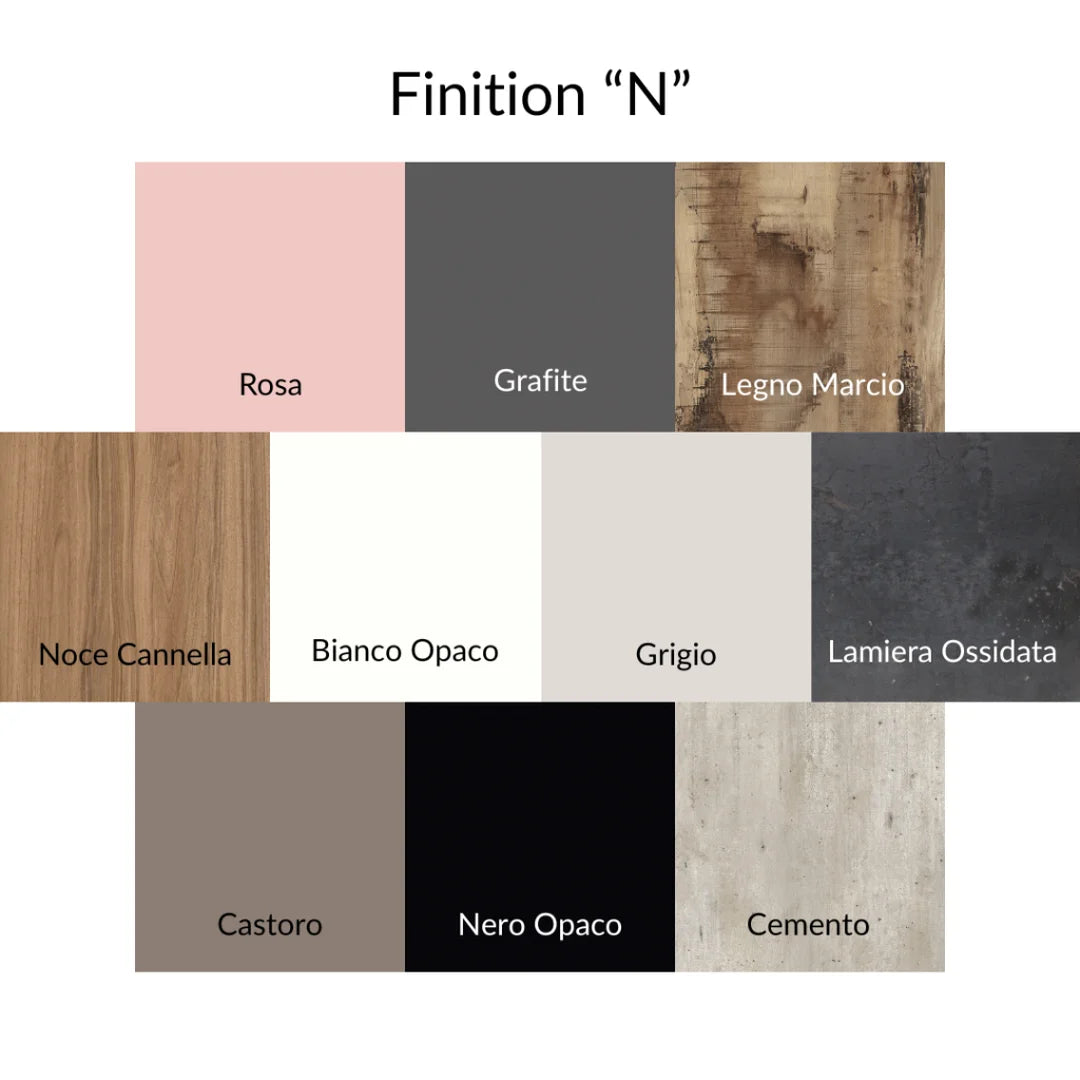 Nuancier finition N pour comptoir de vente 3BC — tons bois naturel et béton