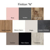 Nuancier finition N pour comptoir Trick — gamme de décors bois et béton