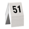 Lot de 10 numéros de table 51 à 60 en acrylique blanc avec chiffres noirs pour restaurant