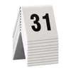 Numéros de table acrylique blanc chiffres noirs série 31 à 40 — lot de 10 unités pour restaurant