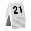 Lot de 10 numéros de table acrylique blanc chiffres noirs 21 à 30 pour restaurant ou hôtel