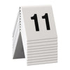 Lot de 10 numéros de table en acrylique blanc, chiffres noirs 11 à 20, pour restaurant et hôtel