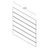 Panneau rainuré MDF 18 mm 120x120 cm pour agencement de magasin – vue d'ensemble