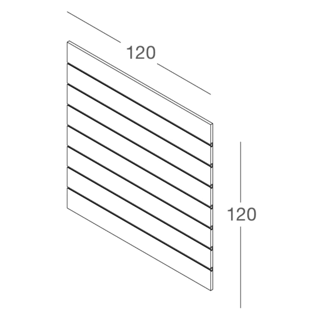 Panneau rainuré MDF 120x120 cm — vue d'ensemble des coloris disponibles
